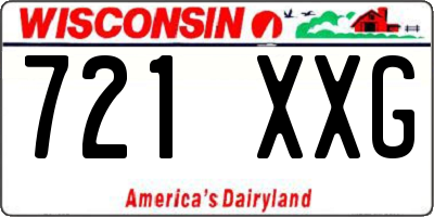 WI license plate 721XXG