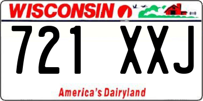 WI license plate 721XXJ