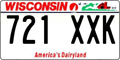 WI license plate 721XXK