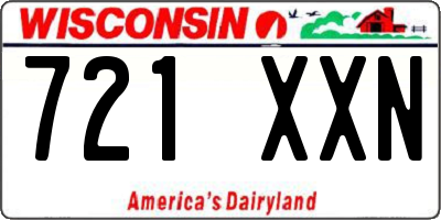 WI license plate 721XXN