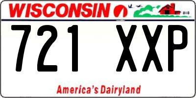 WI license plate 721XXP