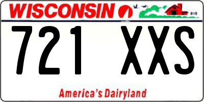 WI license plate 721XXS
