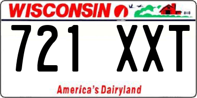 WI license plate 721XXT