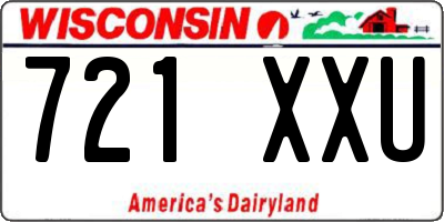 WI license plate 721XXU