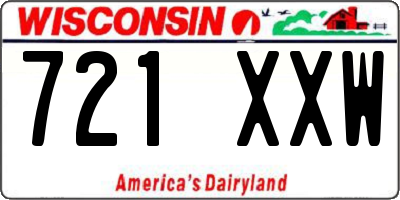 WI license plate 721XXW