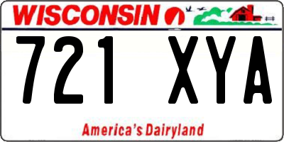 WI license plate 721XYA