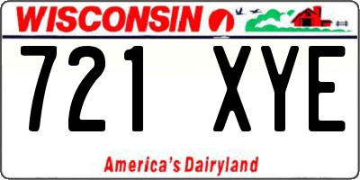 WI license plate 721XYE
