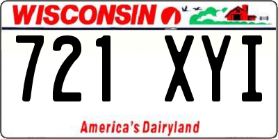 WI license plate 721XYI