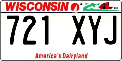 WI license plate 721XYJ