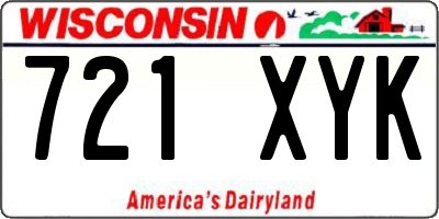 WI license plate 721XYK