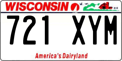 WI license plate 721XYM