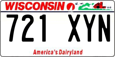 WI license plate 721XYN