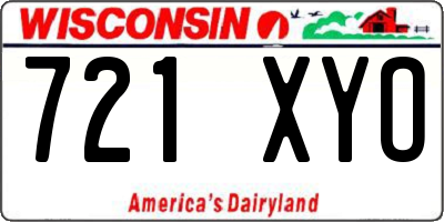 WI license plate 721XYO