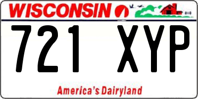 WI license plate 721XYP