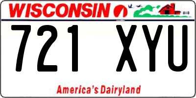 WI license plate 721XYU