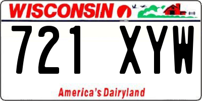 WI license plate 721XYW