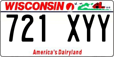 WI license plate 721XYY