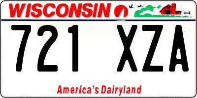 WI license plate 721XZA