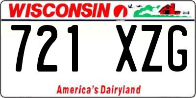 WI license plate 721XZG