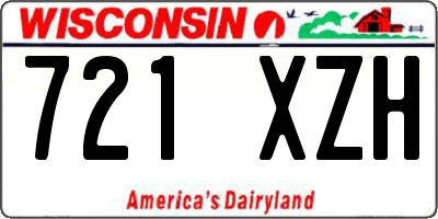 WI license plate 721XZH