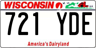 WI license plate 721YDE