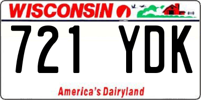 WI license plate 721YDK