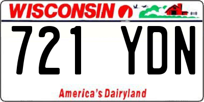 WI license plate 721YDN