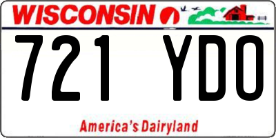 WI license plate 721YDO