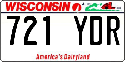 WI license plate 721YDR