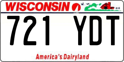 WI license plate 721YDT