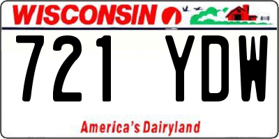 WI license plate 721YDW