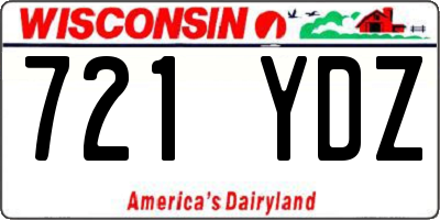 WI license plate 721YDZ