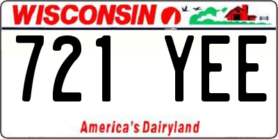 WI license plate 721YEE