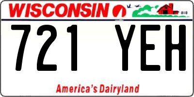 WI license plate 721YEH