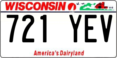 WI license plate 721YEV