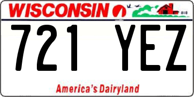 WI license plate 721YEZ