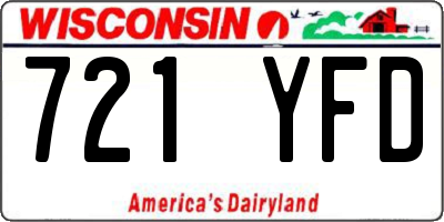 WI license plate 721YFD