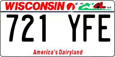 WI license plate 721YFE
