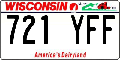 WI license plate 721YFF