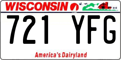 WI license plate 721YFG