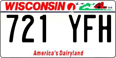 WI license plate 721YFH