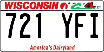 WI license plate 721YFI