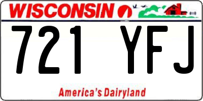 WI license plate 721YFJ