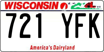 WI license plate 721YFK