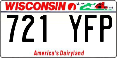WI license plate 721YFP