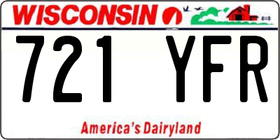 WI license plate 721YFR