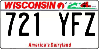 WI license plate 721YFZ