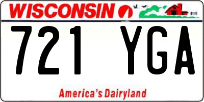 WI license plate 721YGA