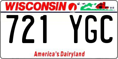 WI license plate 721YGC