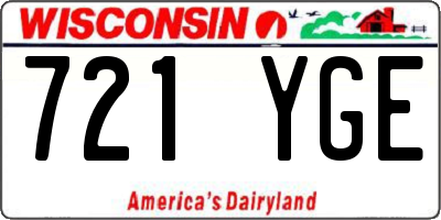 WI license plate 721YGE